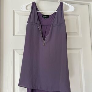 Fortune + Ivy Lavender Sleeveless Top with Zipper